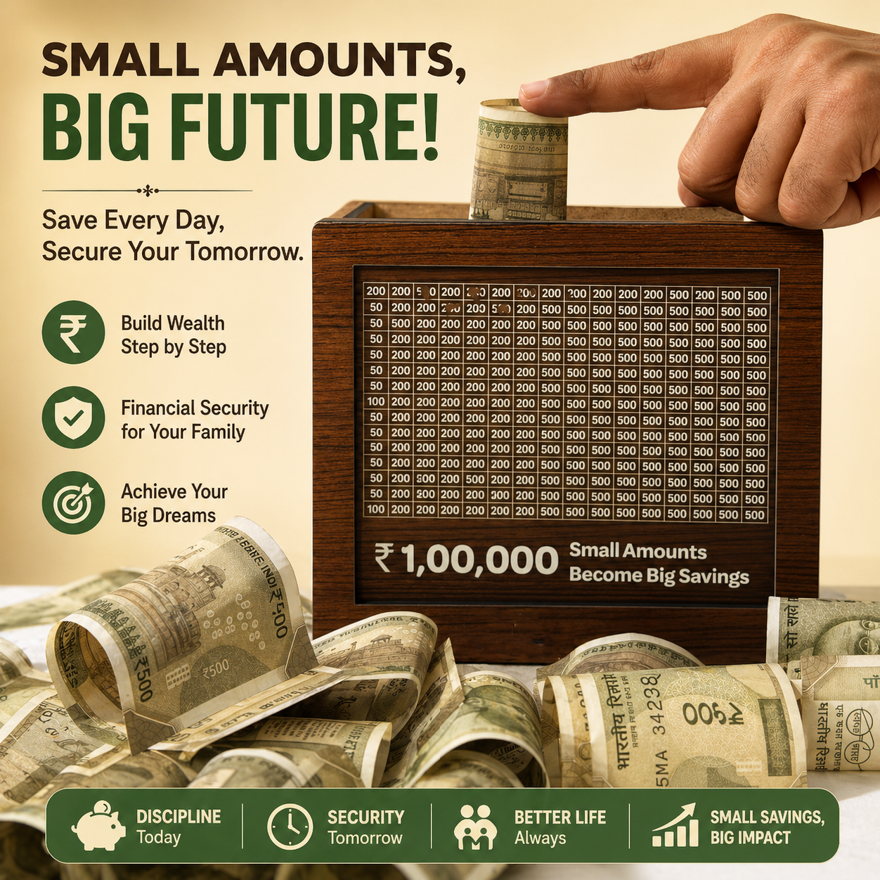 Savings Challenge Money Bank , Brown