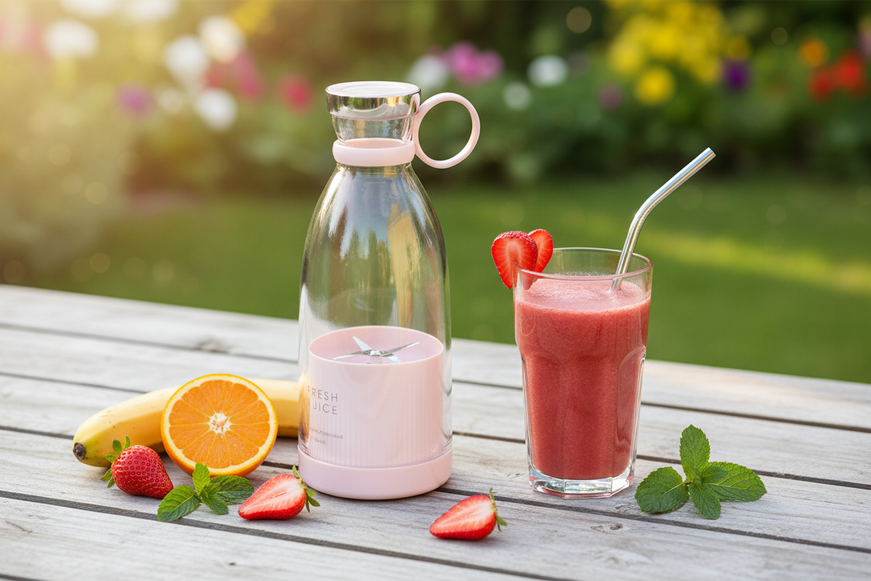 Portable Mini Blender in Fresh Lifestyle Setting