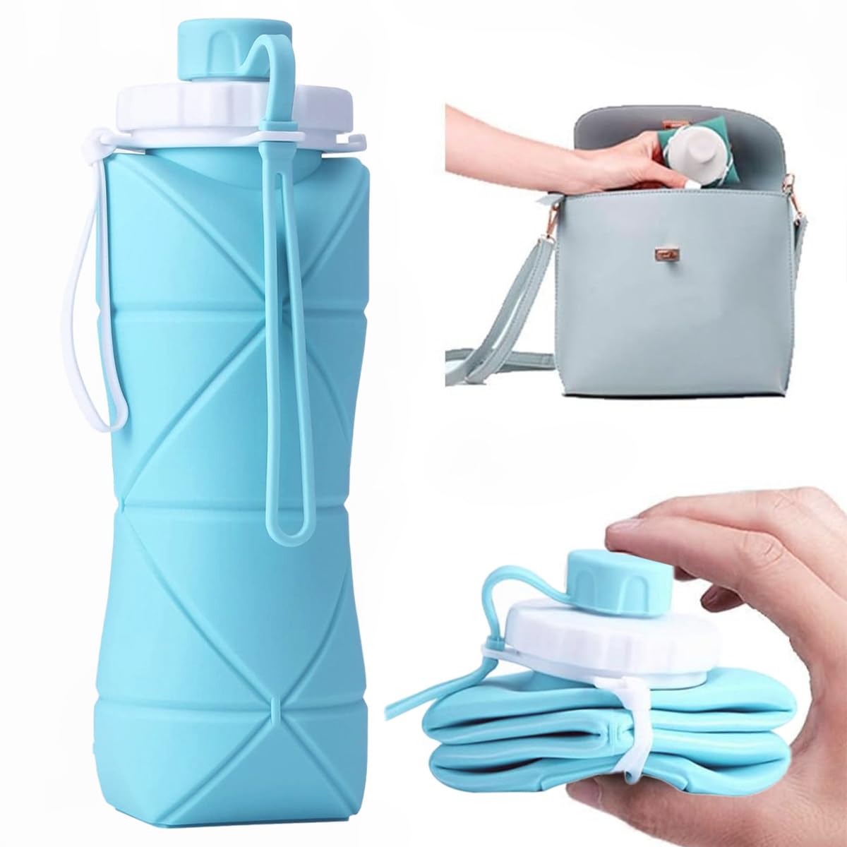 Foldable Silicone Water Bottle.