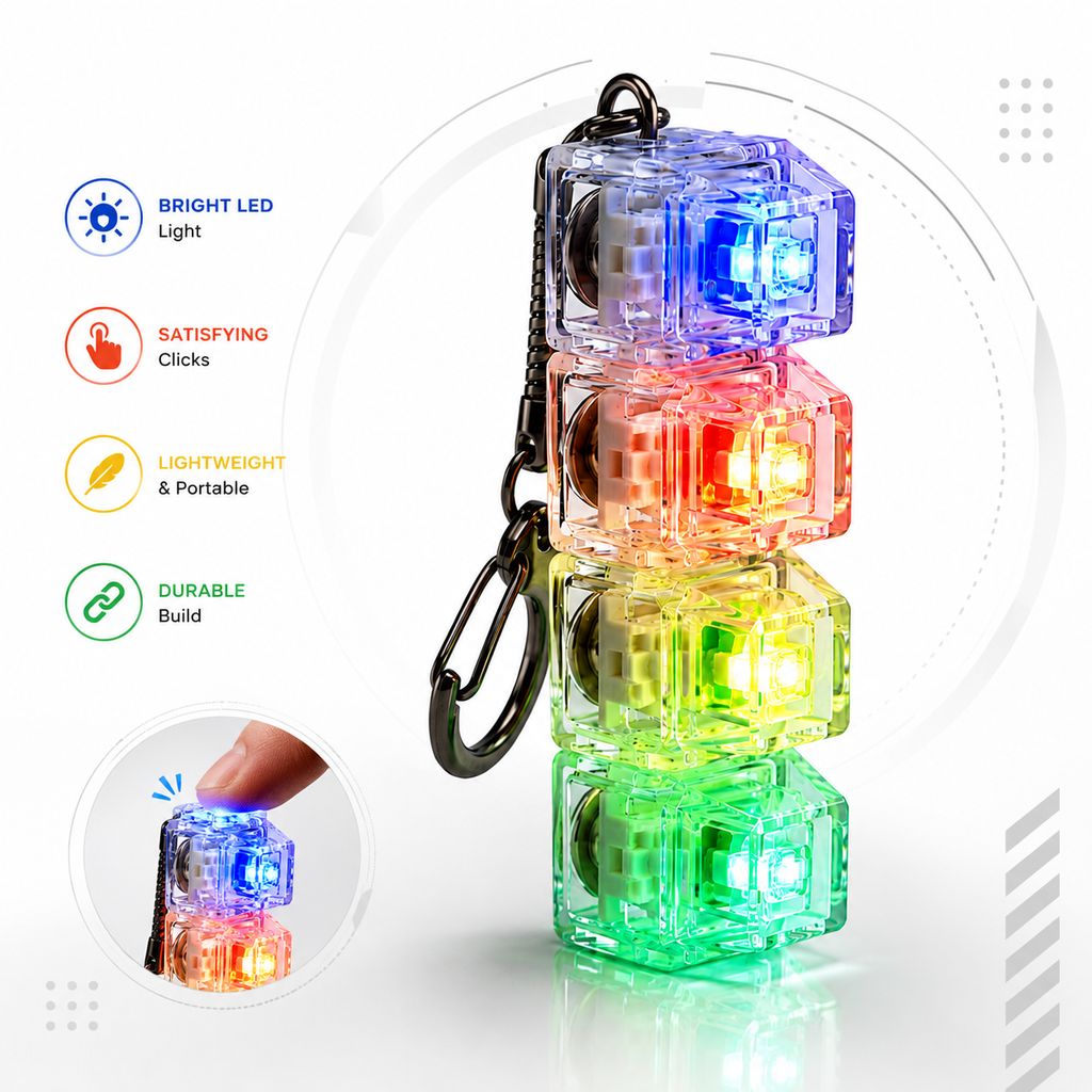 GlowStack™ Modular LED Keychain Light - Urbanox
