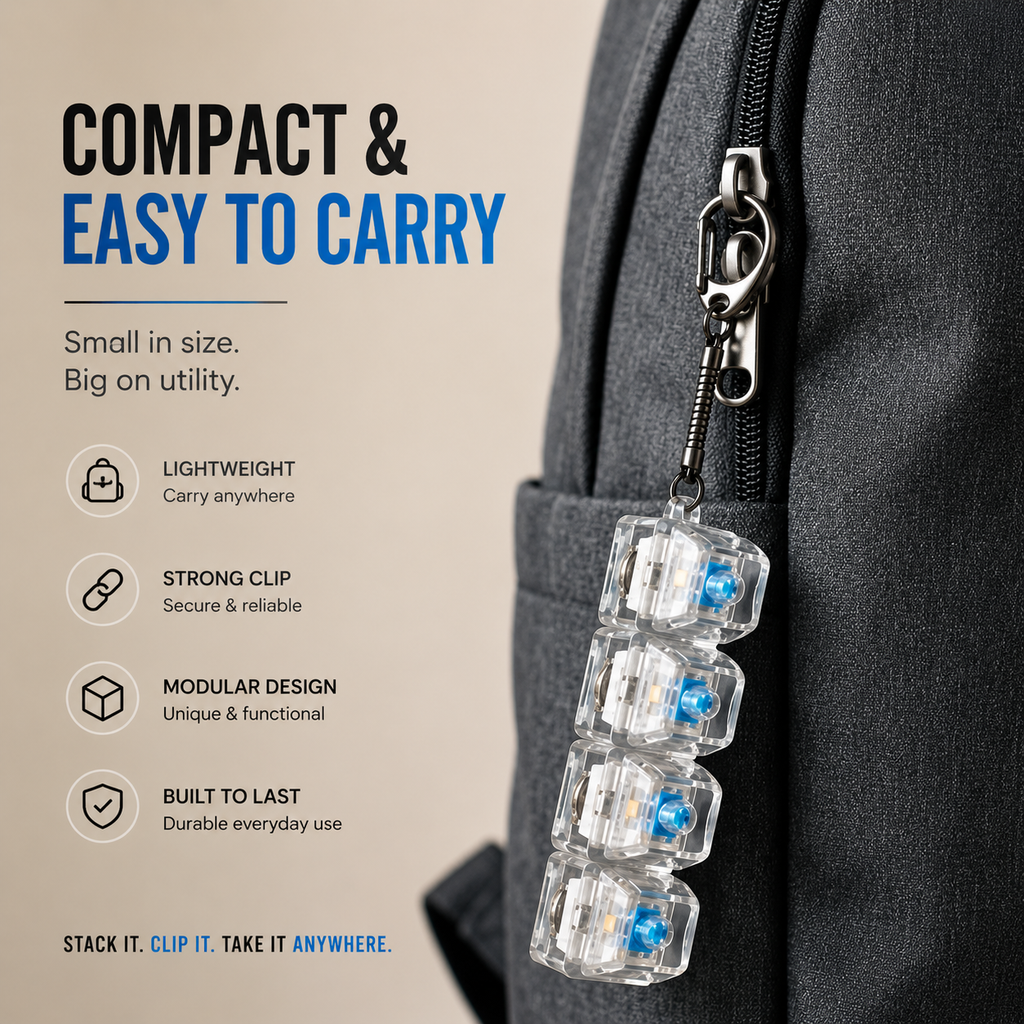GlowStack™ Modular LED Keychain Light - Urbanox