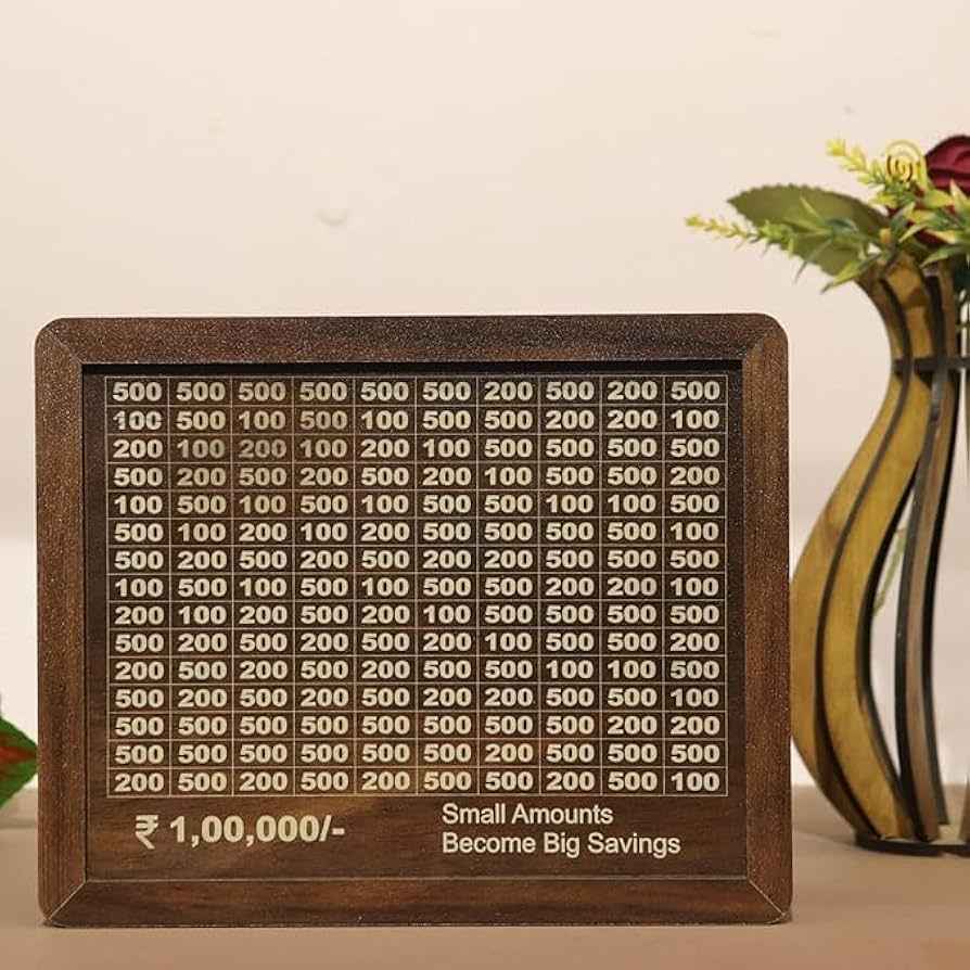 Savings Challenge Money Bank , Brown